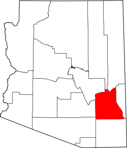 Karte von Graham County innerhalb von Arizona