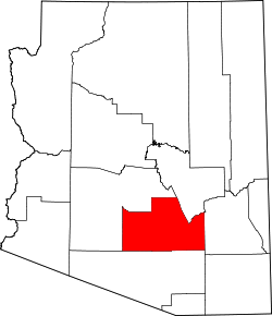Karte von Pinal County innerhalb von Arizona