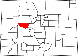 Karte von Pitkin County innerhalb von Colorado