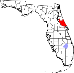 Karte von Volusia County innerhalb von Florida