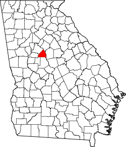 Karte von Butts County innerhalb von Georgia
