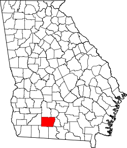Karte von Colquitt County innerhalb von Georgia