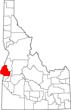 Karte von Washington County innerhalb von Idaho