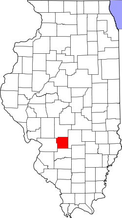 Karte von Bond County innerhalb von Illinois