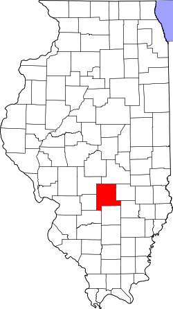 Karte von Fayette County innerhalb von Illinois