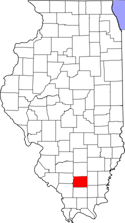 Karte von Franklin County innerhalb von Illinois