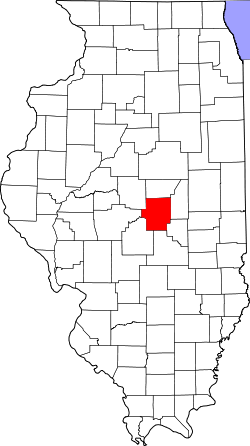 Karte von Macon County innerhalb von Illinois