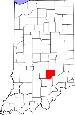 Karte von Bartholomew County innerhalb von Indiana