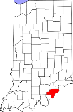 Karte von Clark County innerhalb von Indiana