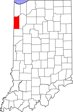 Karte von Newton County innerhalb von Indiana