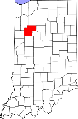 Karte von White County innerhalb von Indiana
