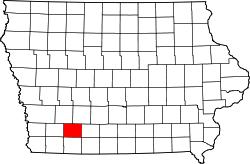 Karte von Adams County innerhalb von Iowa