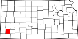 Karte von Grant County innerhalb von Kansas