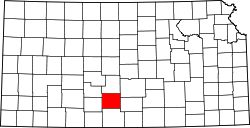 Karte von Pratt County innerhalb von Kansas