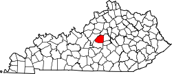Karte von Washington County innerhalb von Kentucky