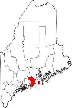 Karte von Knox County innerhalb von Maine