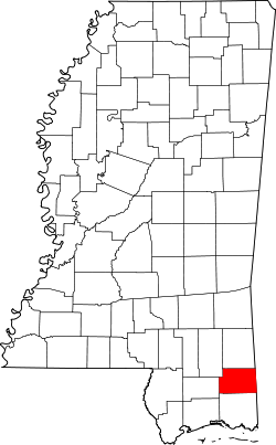 Karte von George County innerhalb von Mississippi