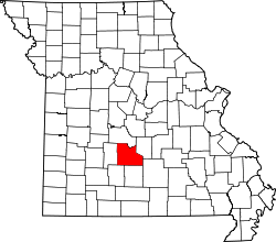 Karte von Laclede County innerhalb von Missouri