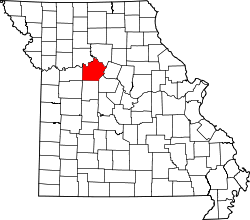 Karte von Saline County innerhalb von Missouri