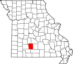 Karte von Webster County innerhalb von Missouri
