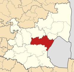 Map of Mpumalanga with Albert Luthuli highlighted (2011).svg