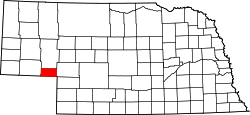 Karte von Deuel County innerhalb von Nebraska