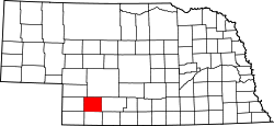 Karte von Hayes County innerhalb von Nebraska