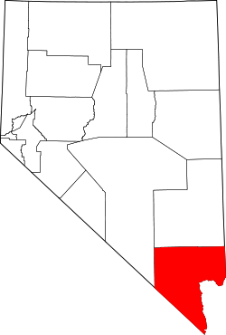 Karte von Clark County innerhalb von Nevada