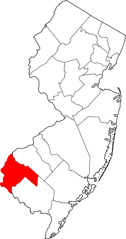 Karte von Salem County innerhalb von New Jersey