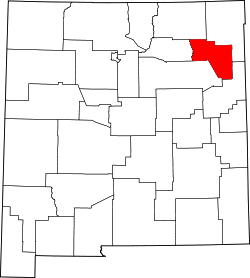 Karte von Harding County innerhalb von New Mexico