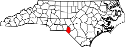 Karte von Scotland County innerhalb von North Carolina