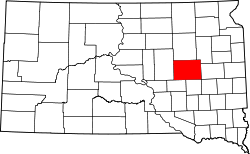 Karte von Beadle County innerhalb von South Dakota