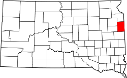 Karte von Deuel County innerhalb von South Dakota