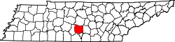 Karte von Bedford County innerhalb von Tennessee