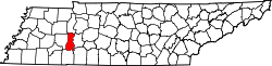 Karte von Decatur County innerhalb von Tennessee