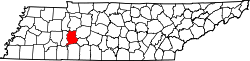 Karte von Perry County innerhalb von Tennessee