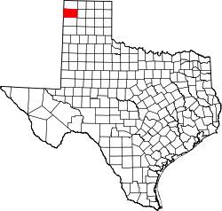 Karte von Hartley County innerhalb von Texas
