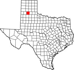 Karte von Swisher County innerhalb von Texas