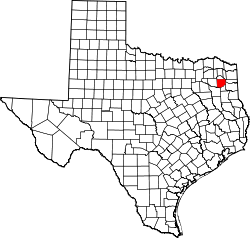 Karte von Upshur County innerhalb von Texas