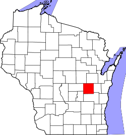 Karte von Winnebago County innerhalb von Wisconsin