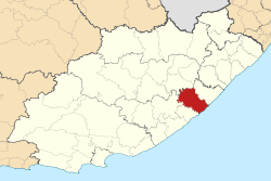 Map of the Eastern Cape with Mnquma highlighted (2006).svg
