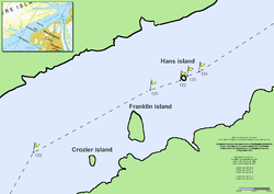 Lage der Hans-Insel (Im Bild ganz rechts)