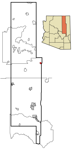 Navajo County Incorporated and Unincorporated areas Greasewood highlighted.svg