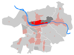 Lage des Stadtteils Neuenheim in Heidelberg