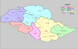 Zu Baltistan gehören die Distrikte Ghanche und Skarduvon Gilgit-Baltistan (im Osten)
