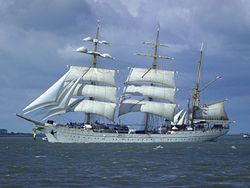 Die Gorch Fock unter Segeln 2010