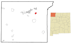 San Juan County New Mexico Incorporated and Unincorporated areas Bloomfield Highlighted.svg