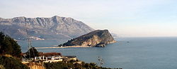 Die Bucht von Budva und die Insel Sveti Nikola