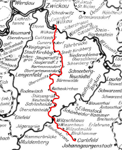 Strecke der Schmalspurbahn Wilkau-Haßlau–Carlsfeld
