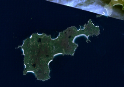 Satellitenbild von Tiree